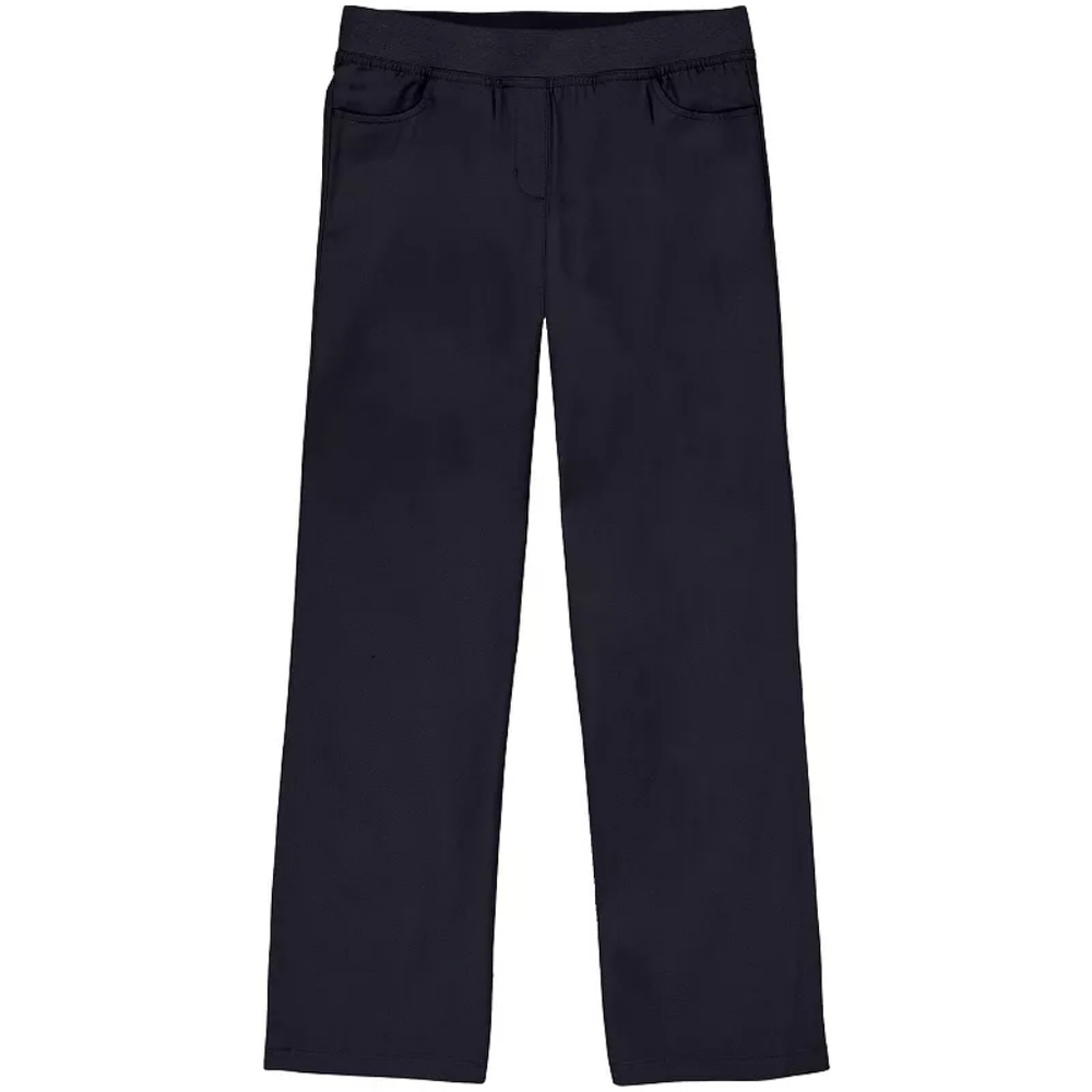 IZOD Girls Stretch Wide Leg Pull-On School Uniform Pants, Navy, 14 Reg, NWT